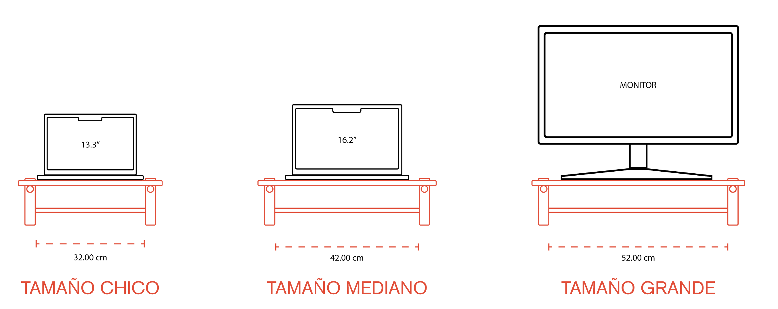 Tamaños disponibles